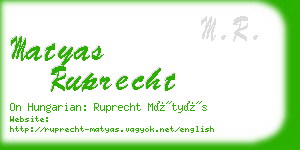 matyas ruprecht business card